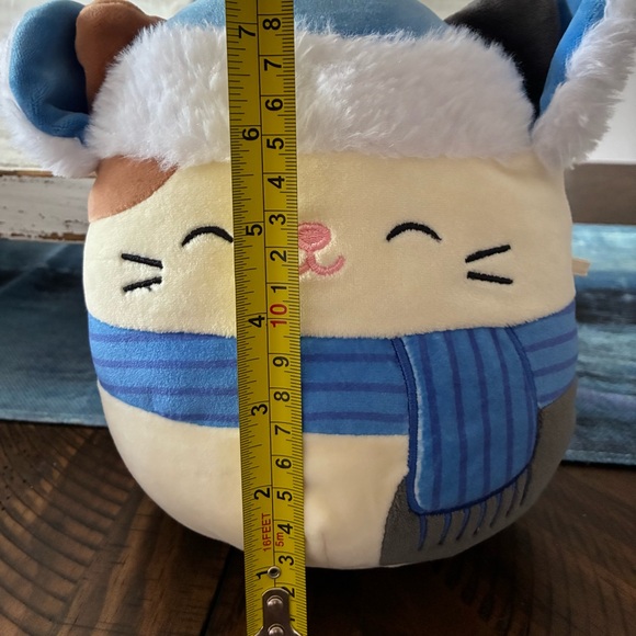 Squishmallow Cam the Cat with Blue Scarf and Hat - Picture 4 of 5